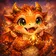 A vibrant, whimsical fantasy creature with colorful fur and expressive eyes, designed as a friendly avatar.